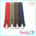 ZIP - BRONZE METAL ZIP (12CM)